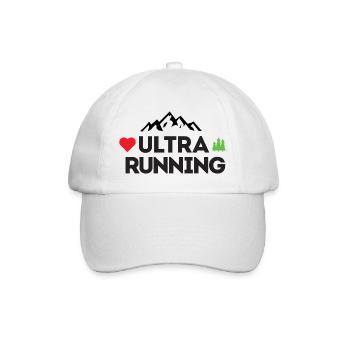 Ultra Running – Meine Liebe - Baseballkappe - Weiß/Weiß - Vorne