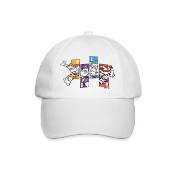 Teenage Mutant Ninja Turtles Initialen Logo - Baseballkappe - Weiß/Weiß - Vorne