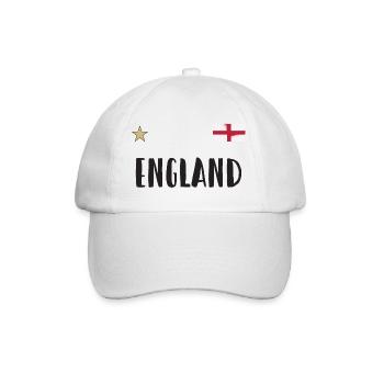 England Fußball Trikot Englische Flagge - Baseballkappe - Weiß/Weiß - Vorne