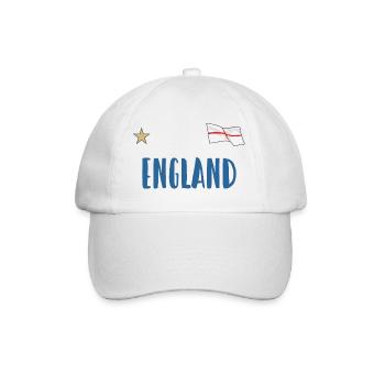 England Fußball Trikot Englische Flagge - Baseballkappe - Weiß/Weiß - Vorne