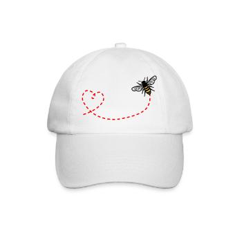 Liebe bei - Baseballkappe - Weiß/Weiß - Vorne