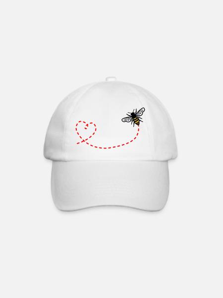 Liebe bei - Baseballkappe - Weiß/Weiß