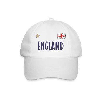 England Fußball Trikot Englische Flagge - Baseballkappe - Weiß/Weiß - Vorne