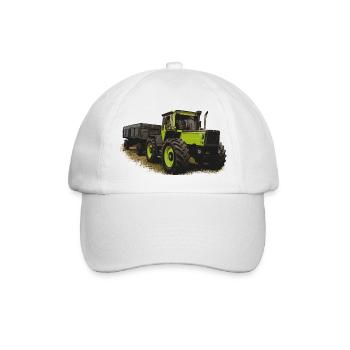MB trac 1600 turbo mit Anhänger - Baseballkappe - Weiß/Weiß - Vorne