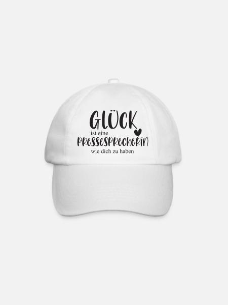 Pressesprecherin Fußball Sport Geschenk - Baseballkappe - Weiß/Weiß