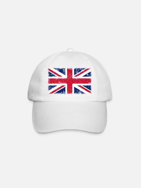 Großbritannien - Baseballkappe - Weiß/Weiß