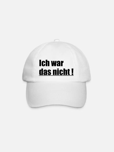 ich war das nicht1 - Baseballkappe - Weiß/Weiß
