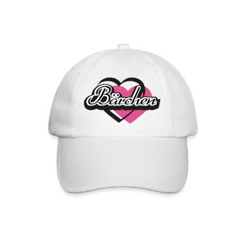 Kosename Bärchen Herz - Baseballkappe - Weiß/Weiß - Vorne