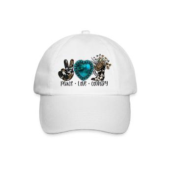 Country Musik ländlich Landei Countrymusiker Mom - Baseballkappe - Weiß/Weiß - Vorne