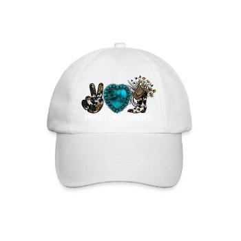 Country Musik ländlich Landei Countrymusiker Mom - Baseballkappe - Weiß/Weiß - Vorne