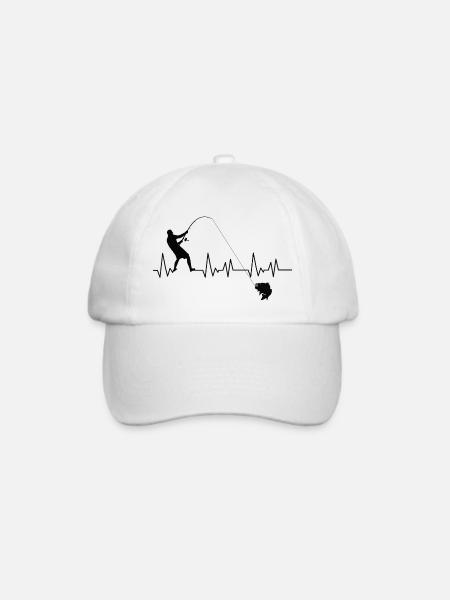 Angeln Fisch Angler Geschenksidee - Baseballkappe - Weiß/Weiß
