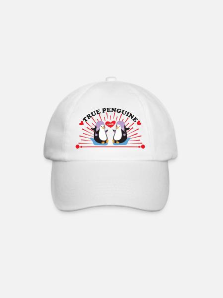 Penguine Pinguine Love - Baseballkappe - Weiß/Weiß