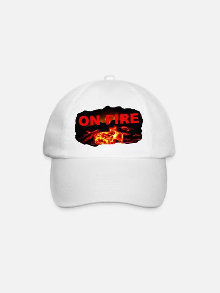 ZoffArt ON FIRE - Baseballkappe - Weiß/Weiß