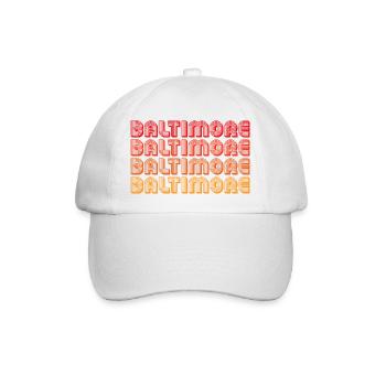 Baltimore Neon Gradient Repeats - Baseballkappe - Weiß/Weiß - Vorne