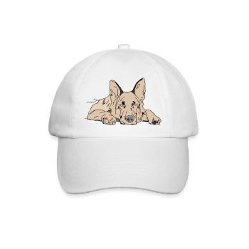 Schäferhund - Baseballkappe - Weiß/Weiß - Vorne