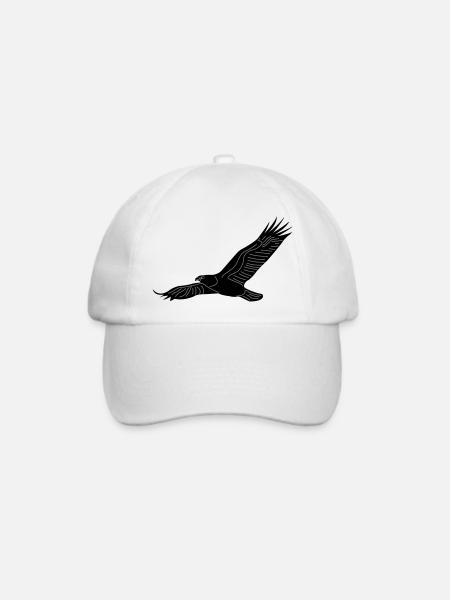 Adler01b - Baseballkappe - Weiß/Weiß