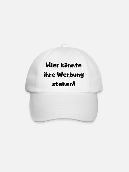 Hier könnte ihre Werbung stehen! Lustiger Spruch! - Baseballkappe - Weiß/Weiß