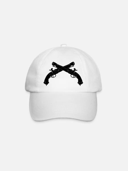 Piratenpistolen-Duell - Baseballkappe - Weiß/Weiß