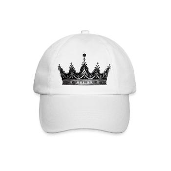 Krone Symbol König und Königin Liebe Art 8 - Baseballkappe - Weiß/Weiß - Vorne