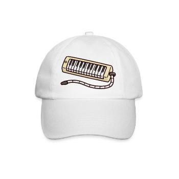 Melodica Reggae Rasta Dub Roots Music - Baseballkappe - Weiß/Weiß - Vorne
