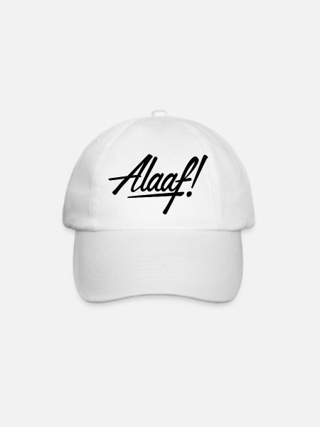 Alaaf! Design schwarz - Baseballkappe - Weiß/Weiß