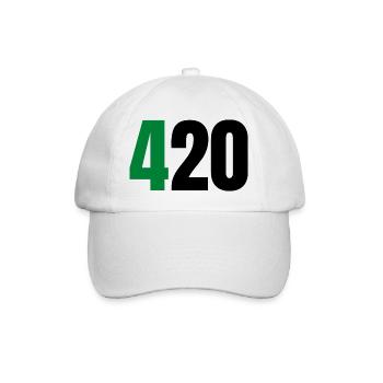 420 - Baseballkappe - Weiß/Weiß - Vorne