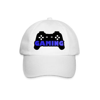 Blauer Joystick Gaming - Baseballkappe - Weiß/Weiß - Vorne