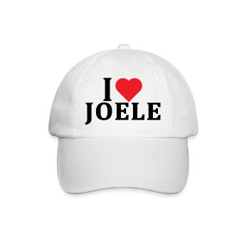 T-Shirt Name I love Joele Geschenkidee T-Shirt - Baseballkappe - Weiß/Weiß - Vorne
