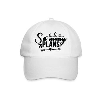 So many Plans - Baseballkappe - Weiß/Weiß - Vorne