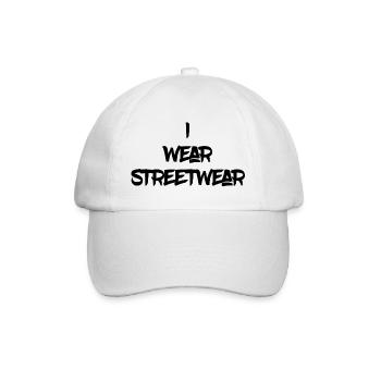 Ich trage Streetwear - Baseballkappe - Weiß/Weiß - Vorne