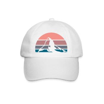 Matterhorn in der Dämmerung - Baseballkappe - Weiß/Weiß - Vorne