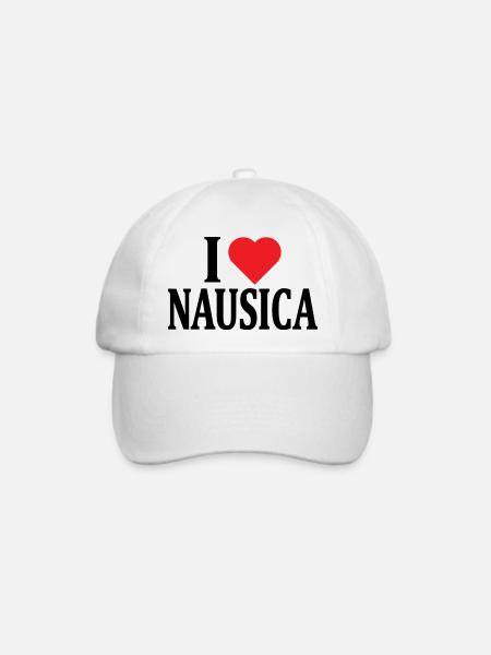 t-shirt name I love Nausica t-shirt geschenkidee - Baseballkappe - Weiß/Weiß