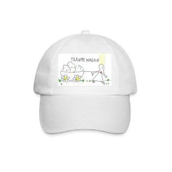 Träume wagen - Baseballkappe - Weiß/Weiß - Vorne