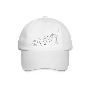 Tennisspieler Tennisschläger Tennisplatz Evolution - Baseballkappe - Weiß/Weiß - Vorne