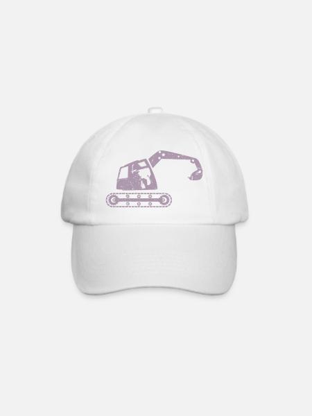 Bagger Baggerfahrer Baugeräteführer – - Baseballkappe - Weiß/Weiß