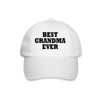 Best grandma ever - Baseballkappe - Weiß/Weiß - Vorne