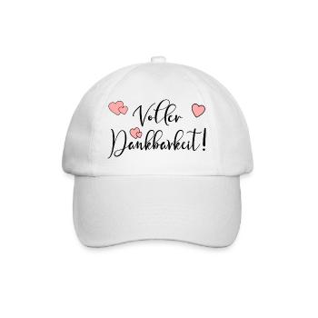 Voller Dankbarkeit VERTRAUEN HOFFNUNG - Baseballkappe - Weiß/Weiß - Vorne