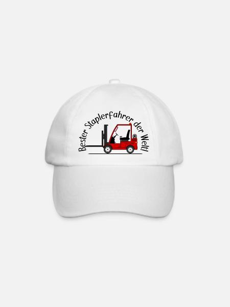 Staplerfahrer rot beste Staplerfahrer der Welt - Baseballkappe - Weiß/Weiß