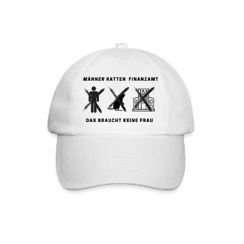 Männer Ratten Finanzamt - Baseballkappe - Weiß/Weiß - Vorne