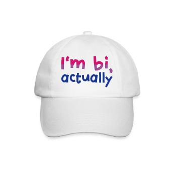 I'm bi, actually - Baseballkappe - Weiß/Weiß - Vorne
