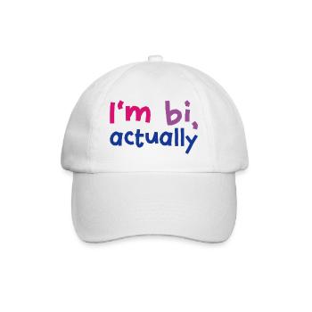 I'm bi actually - Baseballkappe - Weiß/Weiß - Vorne