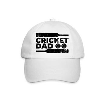 Kricket Papa - Baseballkappe - Weiß/Weiß - Vorne