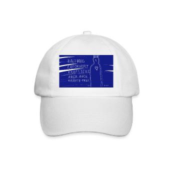 Haltung erfordert Kraft - Baseballkappe - Weiß/Weiß - Vorne