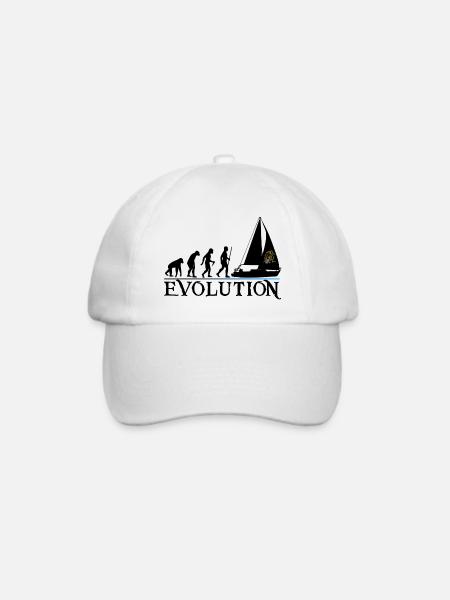 Evolution schwarze Ausführung - Baseballkappe - Weiß/Weiß