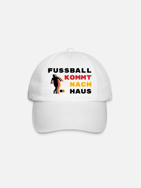 EM2024 Fußball Fußball kommt nach Haus Deutschland - Baseballkappe - Weiß/Weiß