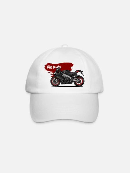 Motorrad // Supersportler // Illustration - Baseballkappe - Weiß/Weiß