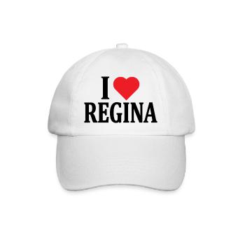 T-Shirt Ich liebe Regina T-Shirt Geschenkidee - Baseballkappe - Weiß/Weiß - Vorne