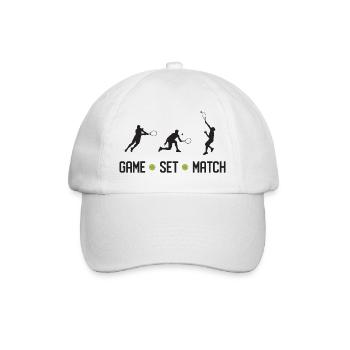 Tennis - Spiel Set Match - Baseballkappe - Weiß/Weiß - Vorne