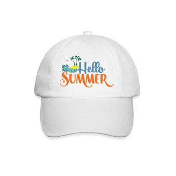 Hallo Summmer - Baseballkappe - Weiß/Weiß - Vorne
