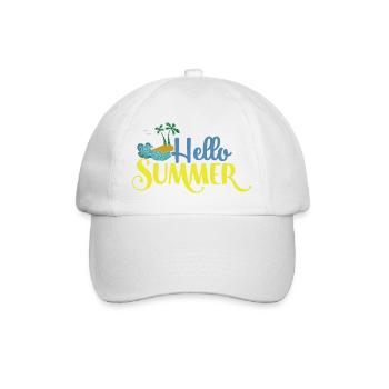Hallo Summmer - Baseballkappe - Weiß/Weiß - Vorne